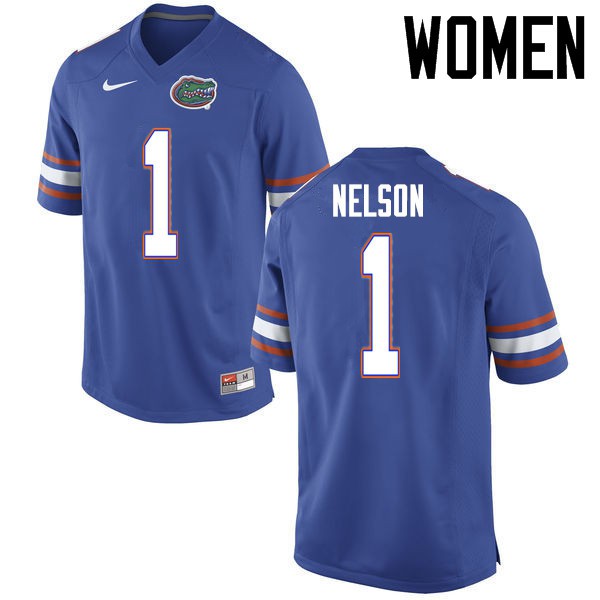 Florida Gators Women #1 Reggie Nelson College Football Jerseys Blue